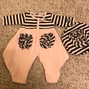 Button up jumper with matching hat!